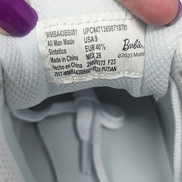 Barbie by Mattel Women's Casual Court Sneaker Shoe NWT - Picture 9 of 9